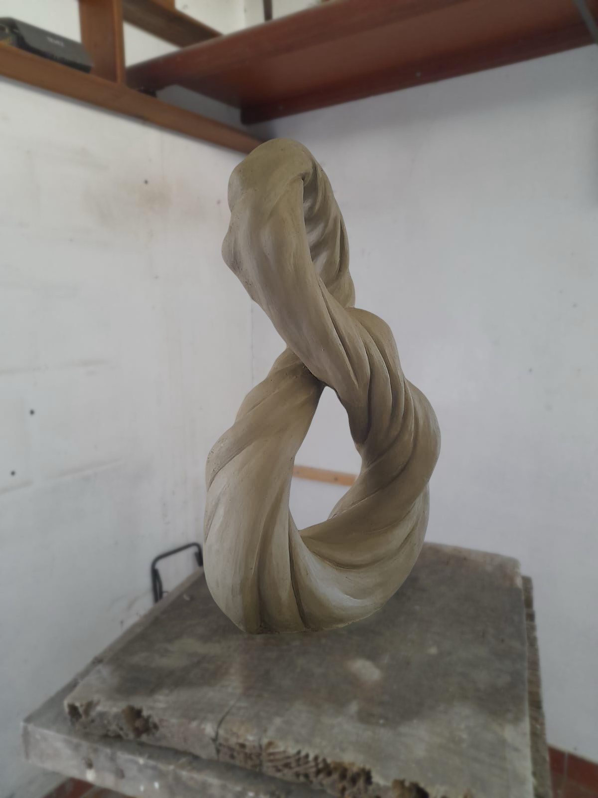 Seated marble figure