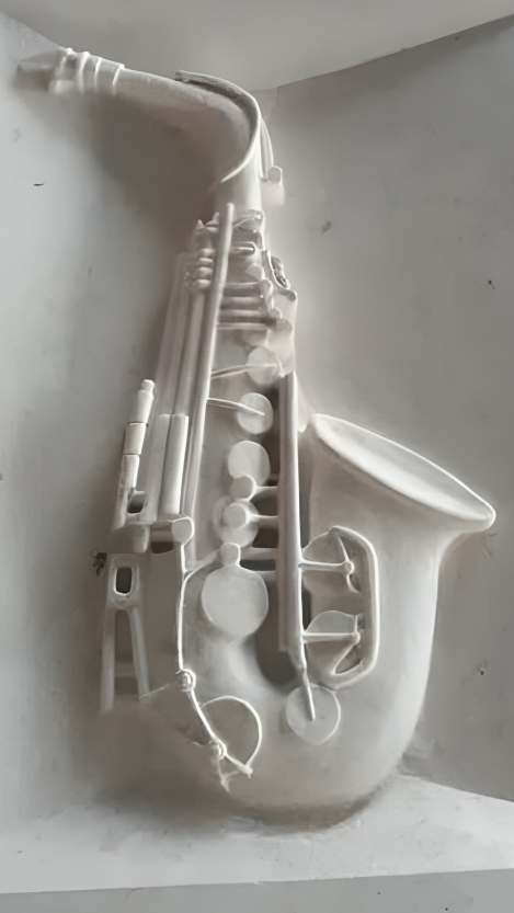 Marble Saxophone Relief